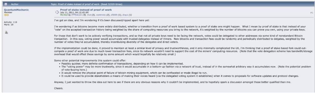Forum discussion on Bitcointalk arguing the case against Proof of Work